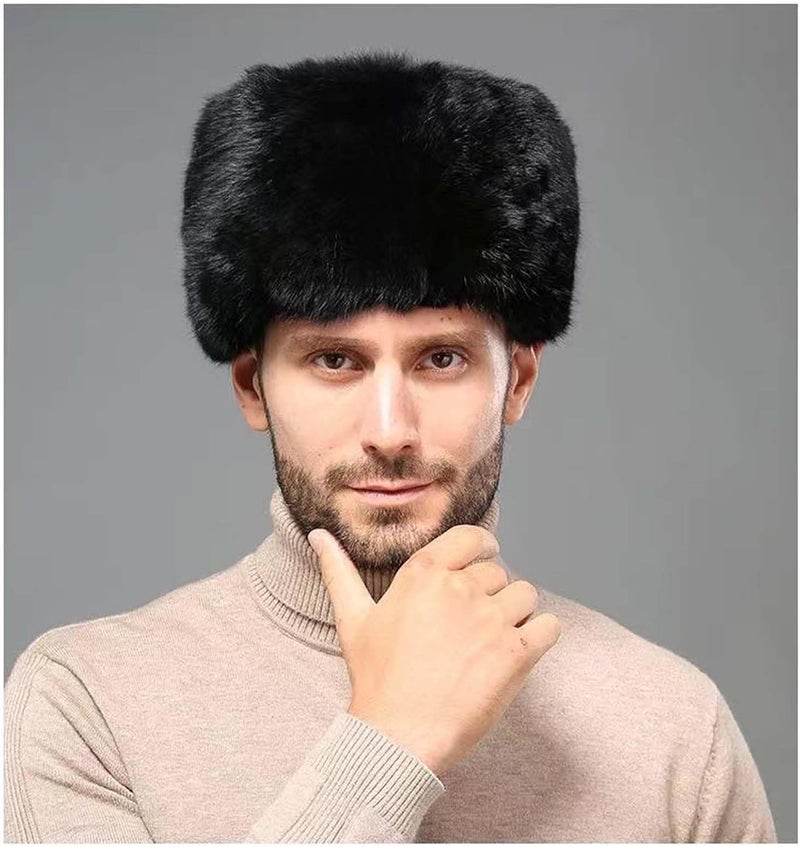 WUODHTW Men's Winter Ushanka Earflap Trooper Hat Aviator Windproof Hat Faux Fur Warm Hat Ski Beanies Cap Berets Skull caps - Image 5